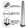Hairpin Table Legs Set of 4 with 10mm Steel 2&3 Prong Furniture Table Desk Bench