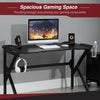 Spacious Gaming Desk Home Racing w/ Steel Frame Cup Headphone Holder Hook