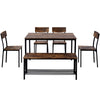 Dining Table and 2 / 4 Chairs Bench Set 4 / 6 Seater Home Kitchen Room Furniture