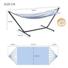 Swinging Hammock with Steel Stand Frame Garden Camping Outdoor Patio Blue UK