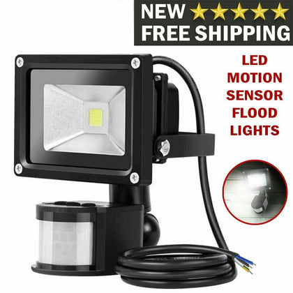 30W 50W 100W LED Flood Light PIR Motion Sensor Outdoor Garden Security Spotlight