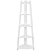 White 5 Tier Tall Corner Shelf/Shelving Unit Display Stand Home Bathroom/Loung
