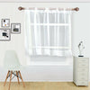 Voile Curtains Pair (2 Panels) Voile Net Panels Sheer Panels Slot Top Quality