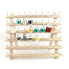 Wood Sewing Thread Stand 60 Spool Home Organizer Embroidery Holder Wall Mounted