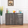 Sideboard Cabinet Cupboard Unit Storage Furniture With Drawers & Doors Grey