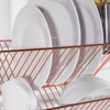 Rose Gold Folding Wire Drainer Stainless Steel Drying Rack Plate Dryer