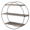 50cm Round 3 Tier Floating Shelves Wall Mount Book Display Decoration Shelf Rack