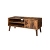 Dark Brown TV Stand Scandinavian Retro Unit Wooden Media Cabinet Side Vintage