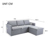 L Shaped Sofa 3 Seater SofaBed Settee Fabric Couch Settee Suite Upholstered Seat