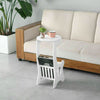 Small Round Side Table Room Tea Coffee Lamp Plant Stand Modern White Furniture