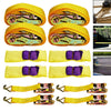 4 Sets Of Tow Rope Set Wheel Straps Recovery Safety Straps Ratchet Trailer UK