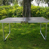 4FT Folding Camping Table Aluminium Picnic Portable Adjustable Garden Party BBQ
