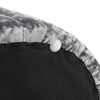 Velvet Grey Footstool Pouffe Round Footrest Makeup Dressing Table Stool Chair