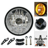 7" Universal Motorcycle Motorbike Headlight LED Front Light Headlamp + Bracket