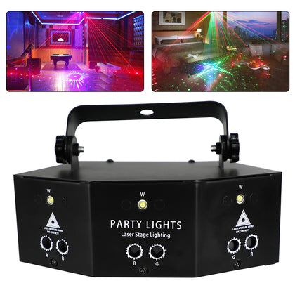 9-Eye Laser LED RGB Licht DJ Projektor Disco Bühnenbeleuchtung Lichteffekt DMX