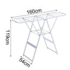Folding Clothes Airer Winged Garment Towel Laundry Hanging Drying Rail Rack
