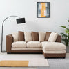 Modern 2, 3 Seater Grey Black Sofa Chair Armchair with Pillows Footstool Option