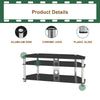 AV Shelf TV Stand Rack 3-Tiers Audio Rack Media Table Cabinet Fit 32-60 inch TVs