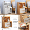 Bedside Tables NightStand Cabinet Storage with Lockable Drawers keys Bedroom