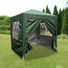 2x2m Green Pop Up Gazebo Marquee Garden Awning Party Tent Canopy with 4 Sides