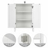 2Door Free Standing Storage Cabinet Floor Tall Hallway Bedroom Organize Unit