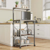 Kitchen Baker's Rack Microwave Oven Cart on Wheels with Side Hooks 3 Shelves