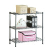 3 Layers Carbon Steel & PP Storage Rack Shelving Wire Shelf Kitchen/Office Unit