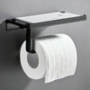 Stainless Steel Toilet Paper Roll Holder w/ Phone Storage Shelf Wall Mounted UK