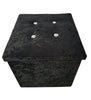 Crushed Velvet Diamante Storage Ottoman Seat Box Pouffee Foot Stool Crush Cubed