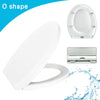 O Shaped Design WC Toilet Seat Soft Close Top Fix Quick Release Hinge Easy Clean