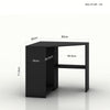 Black Computer Desk PC Laptop Table Corner Home Office Study Gaming Shelf Wood