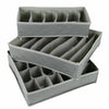 3pcs/Set Foldable Underwear Sock Bra Tie Draw Divider Boxes Wardrobe Organisers