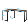 L-shaped Corner Computer Desk Office Workstation Metal Leg Home Table&Stand MDF