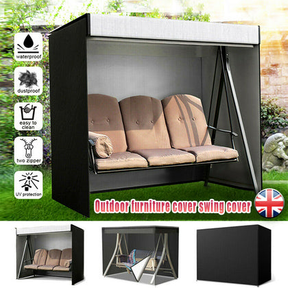 Outdoor Garden Swing Seat Waterproof Covers 3Seater Hammock Cover Furniture 420D