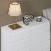 Hallway Bedroom Furniture 8 Drawer Chest of Drawers Matt White Sideboard