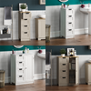 Bathroom Cabinet Storage 4 Drawer 1 Door Cupboard Free Standing Furniture White