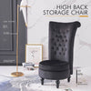 Velvet Dressing Table Stool Chair Storage Accent Throne Fireside Chair High Back