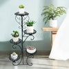 5 Tiers Metal Plant Flower Pot Stand Display Shelf Rack Patio Yard Deco