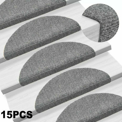 15x Stair Tread Carpet Mats Step Staircase Non Slip Protection Cover Pads UK