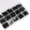 260pcs M3 Spacer Nylon Black Hex Screw Nut Standoff PCB Assortment Box Kit