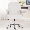 Swivel Executive Office Chair PU Leather Padded Computer Desk Chair Button Back
