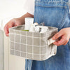 Foldable Storage Basket Box Fabric Small Toy Cosmetic Cases Desk Organizer Tidy