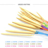 18x Wood Circular Knitting Needles Set Kit Double Pointed 2.5mm 3.5mm 4mm 5mm