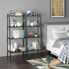4 Tier White/Black Ladder Shelf Home Storage/Display Unit Bookcase Standing Rack