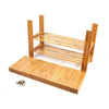3 Tier Natural Bamboo Wooden Shoe Rack Bench Organiser Stand Storage Shelf Seat