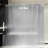 3D EVA Diamond Shower Curtain Clear Waterproof Plastic Water Cube Thicker &Hooks