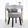 Soft Velvet Bedroom Dressing Table Stool Chair Vanity Piano Seat Makeup Pouffe