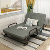 Folding Bed Reclining Foldable Bed 6 Levels Adjustable Bed 1x Pillow 1x Cushion