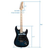 Glarry GST Electric Guitar w/Accessories For Beginner Right Handed Colorful