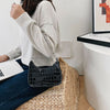 Retro Alligator PU Leather Underarm Totes Women Chain Shoulder Bag (Black)